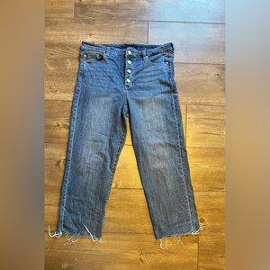 Liverpool cropped buttonfly jeans